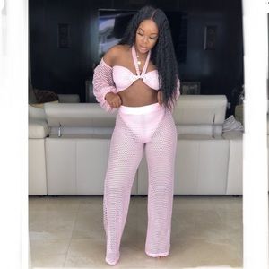 "LALA" 2 Piece Set- White or Pink